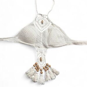 Crochet Halter Top with Tassels